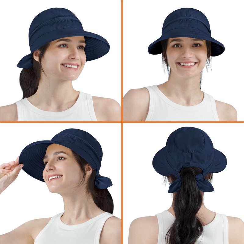 SUN CUBE Sombrero de sol para mujer UPF 50+, visera