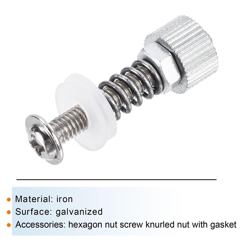 sourcing map CPU Water Cooling Head Screw Iron Fixing Screws