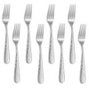 KEAWELL Premium 8-Piece Louise Hammered Fork Set, 18/10 Stainless Steel,