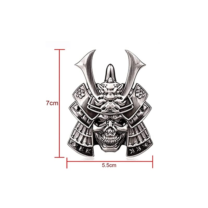 Xinaishan Car Emblem Metal 3D 3D Ghost Samurai Sticker Bike