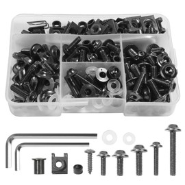 SCUARI Motorcycle Fairing Bolt Kit,Car Accessories Fairing Bolt Kit,177 PCS Motorcycle Fairing Cowling Screws Bolts,Aluminum Fairing Bolts Nut Clips Kit,Suitable for Most Sports Motorcycles