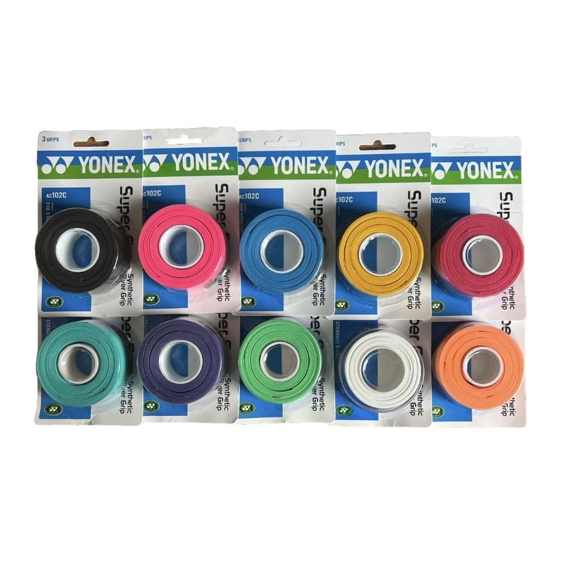 YONEX Super Grap Badminton Overgrip, Pack of 3, Multi-Colour, AC102C