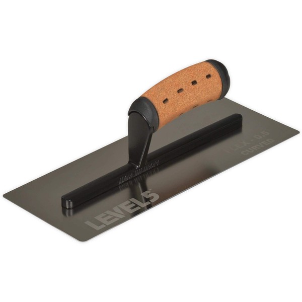 LEVEL5 12" x 4.75" FLEX Drywall Curved Trowel, 0.5MM Blade