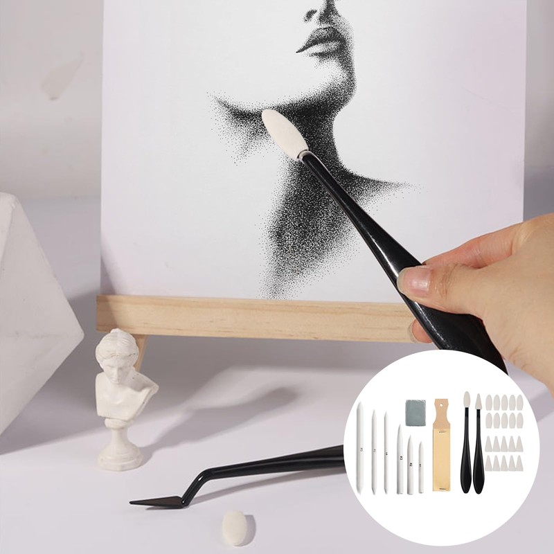 VZU 30 Paper Wiper Set, Blending Pen, Blending Stump, 20