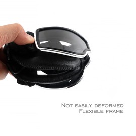 GGBuy Motorcycle Goggles Vintage Pilot Glasses Anti Fog Dustproof ATV Off Road Motorbike Helmet Eyewear Cruiser Scooter Aviator Goggles Protect for Ridding Motorcross Racing