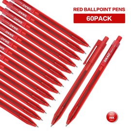 Pens Bulk, Red Pens, 16Pack Ballpoint Pens for Smooth Writing Pens No Smear, Red Ink Pens Medium Point 1.0mm, Retractable Pens, Click Pens, Ball Point Pens, Server Pens, School Office Supplies