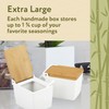 IMPRESA 2-Pack Japanese-Style Salt Box - Moisture-Barrier Lid Salt Cellar