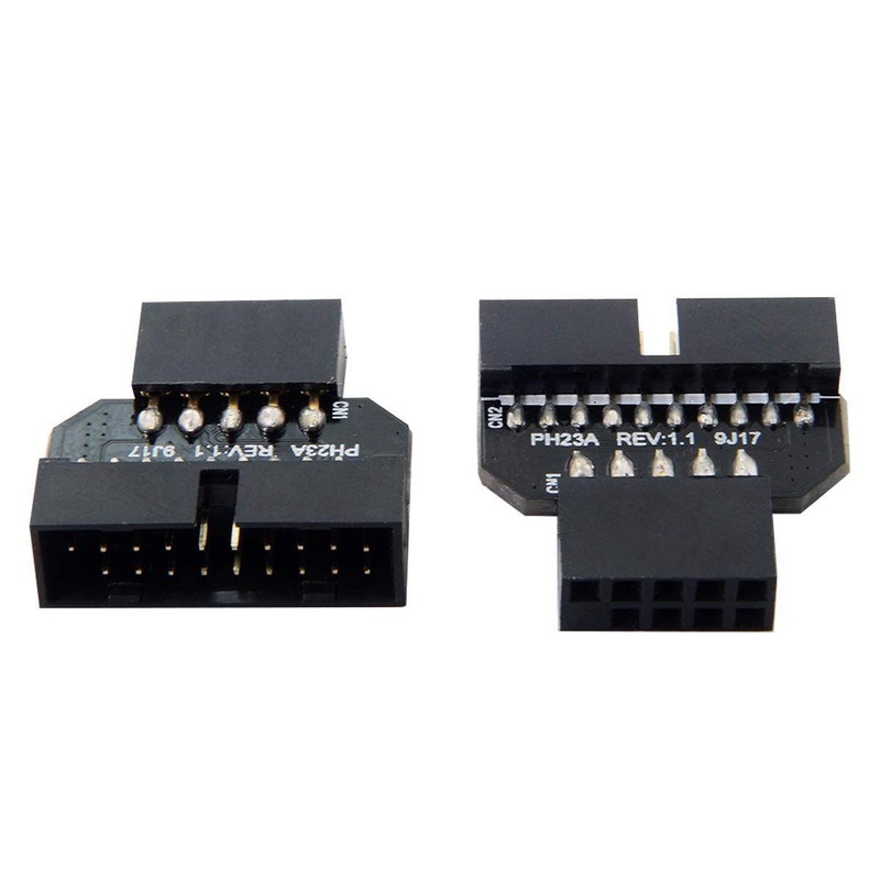 chenyang 2 Pack USB 2.0 Front Panel Header 9/10Pin Male/Female