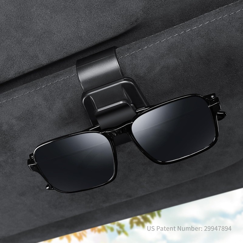KAFANLIN 2 Pack Sunglass Holder for Car Visor Clip Eyeglass