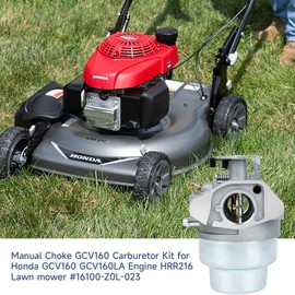 GCV160 Carburetor for Honda GCV160A GCV160LA GCV160LE Engine HRB216 HRR216 HRS216 HRT216 HRZ216 Lawn Mower Ryobi Pressure Washer, Replaces for honda 16100-ZM0-804