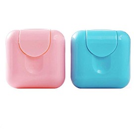 LASSUM 2 Pieces Travel Soap Case,Small Size Plastic Soap Container Case Box Holder Organizer for Home Outdoor Hiking Camping Travel
