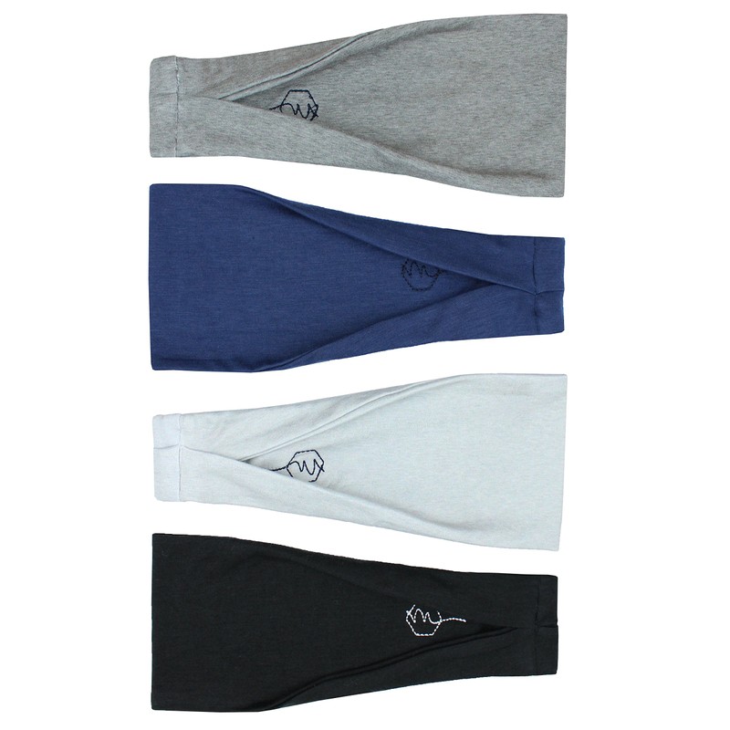Maven Thread 4" Wide Workout Headbands for Women (4 Pack)