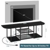 ETELI Floating TV Stand with Power Outlet Wall Mounted Under