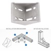 2 x Angle Mounting Corner Brackets, 80 x 80 Mounting