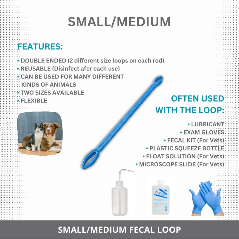 Fecal Loop for Small and Medium Animals, Stool Sample Collection