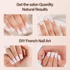 Vansiho 150 Uñas de Gel Francesas, Uñas Postizas Blancas con