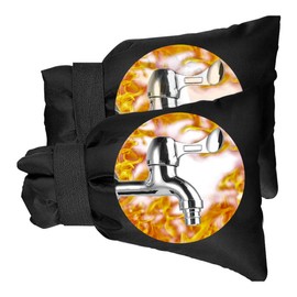 2Pcs Outside Tap Cover for Winter Outside Tap Cover Frost Protector Thickened Tap Jacket Garden Tap Cover Outdoor Tap Insulation Cover from Freezing Bursting