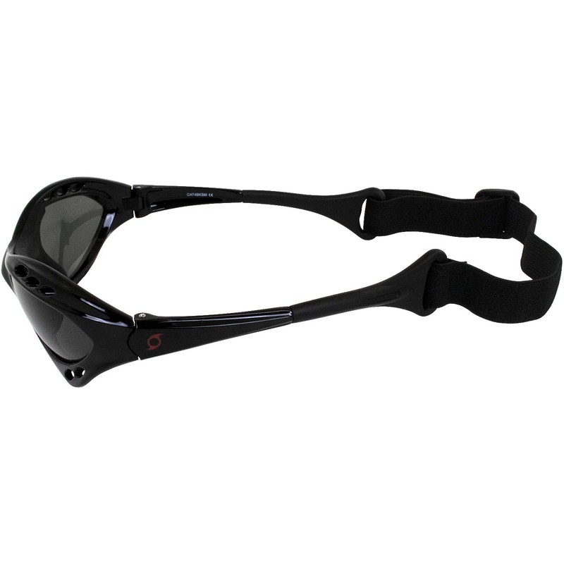 Hurricane Eyewear Category-4 Polarized Jet Ski Floating Goggles Black Padded