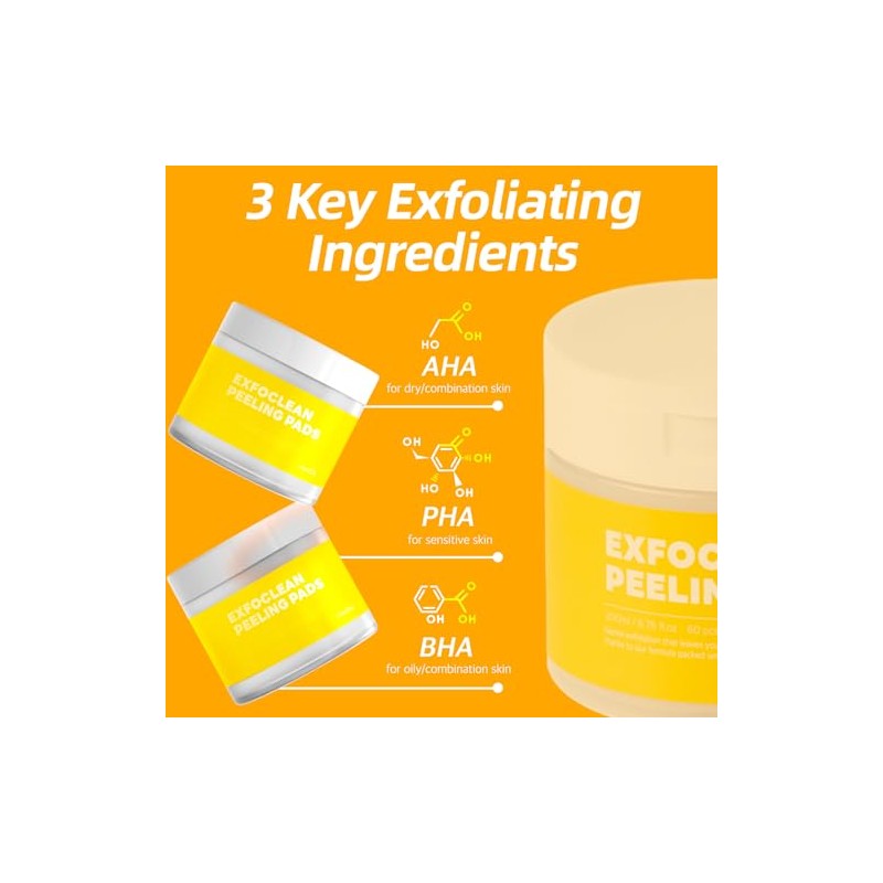 MEDB Exfoliating Pads with AHA & BHA for Radiant Skin