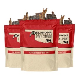 Old Fashioned Hot Beef Jerky - No Frills Tough and Old Style Dry Beef Jerky - All Natural, Gluten Free, No Added Preservatives and No Added MSG, Healthy Protein Snacks, 2 oz (Pack of 3)
