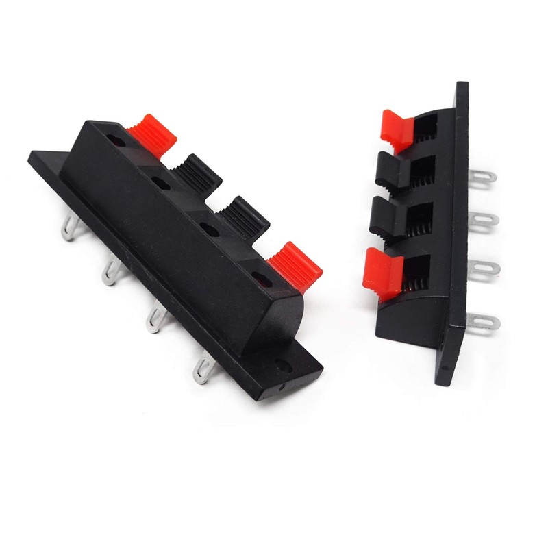 Honbay 4PCS 4 Pin Speaker Terminal Block 4 Position Amplifier