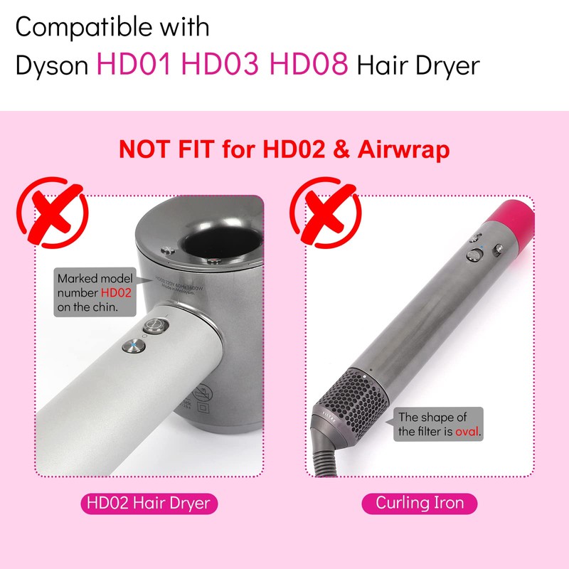 Hair Dryer Filter Replacement for Dyson Supersonic HD01 HD03 HD07