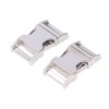 4Pcs Side Release Buckle 25x47mm Zinc Alloy Glossy Durable Wide