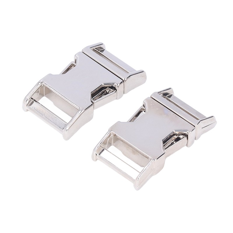 4Pcs Side Release Buckle 25x47mm Zinc Alloy Glossy Durable Wide