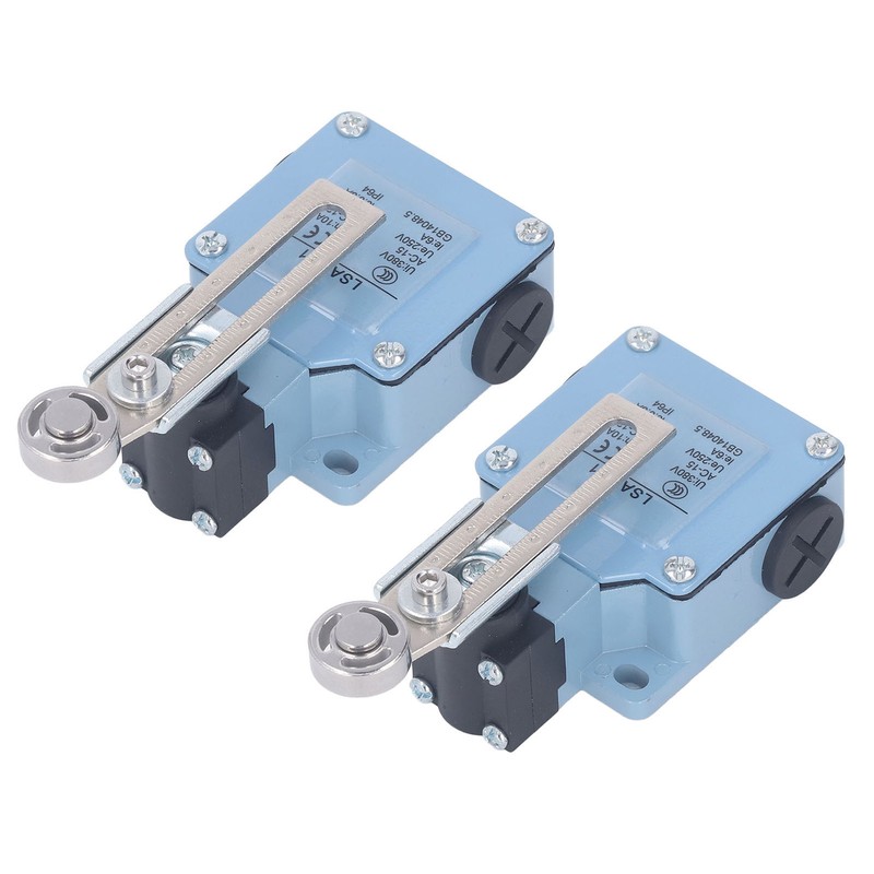 2Pcs Momentary Limit Switch Adjustable Roller Micro Limit Travel Switch