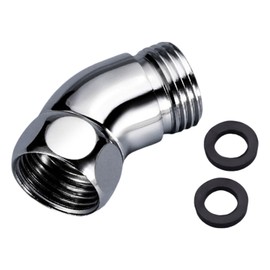 F Fityle 42mm Shower Head Elbow Connector G1/2" 135° for Shower Nozzles with Washers Anti Leaking Sturdy Copper Shower Arm Extension