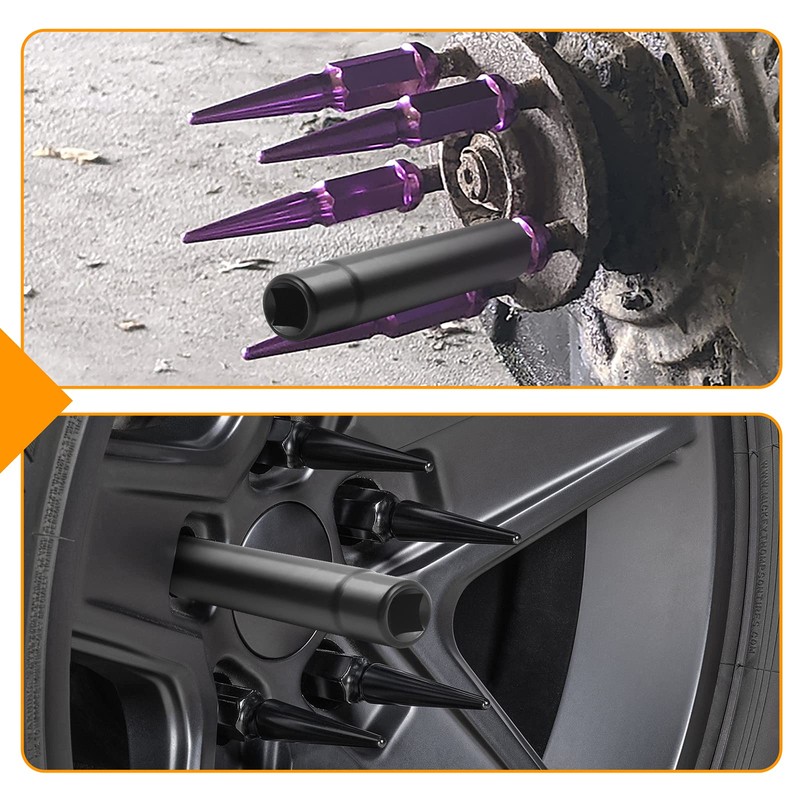 MIKKUPPA Spiked Lug Nuts Key - Soild Socket with 19mm