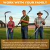 Sickle Garden Tool Set, Long Handle Weeding Sickle with Serrated