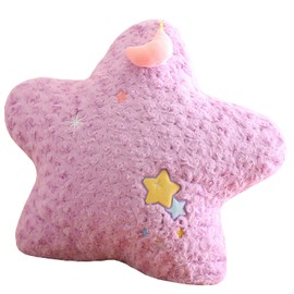Goylmc Star Plush Pillow, Star Stuffed Toy Hanging a Moon, Home Decoration Christmas Birthday Gift for Kids Adults (17.7inch)
