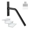 iMomwee Black Stair Handrail 16 Inch, Outdoor Handrail for 1-2