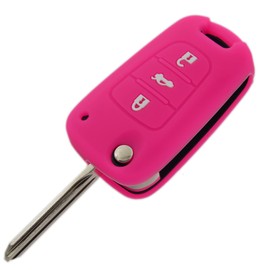 Silicone Rubber Key Fob Case Key Covers Protectors for KIA 09-13 Soul 10-13 Sportage 06-11 Rondo 11-13 Rio (Flip Key)