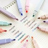 KKPLZZ 6 Colours Pastel Highlighter Set, Fluorescent Highlighter Pens, Kawaii