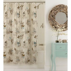 Lorraine Home Fashions Enchantment Shower Curtain, 70-Inch by 72-Inch