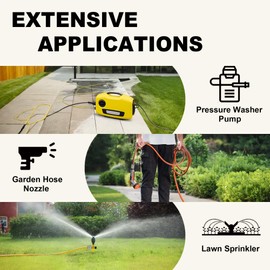 Raincovo Garden Hose Quick Connect, Stainless Steel Water Hose Fitting, Quick Release Hose Connector, 3/4 Inch GHT