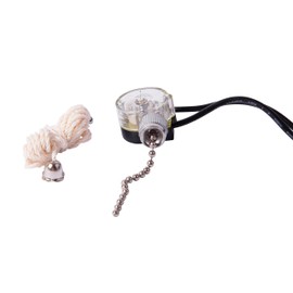 Gardner Bender GSW-31 Electrical Pull Chain Switch, SPST, ON-OFF, 6 A/125V AC, 6 inch Wire Terminal, Nickel