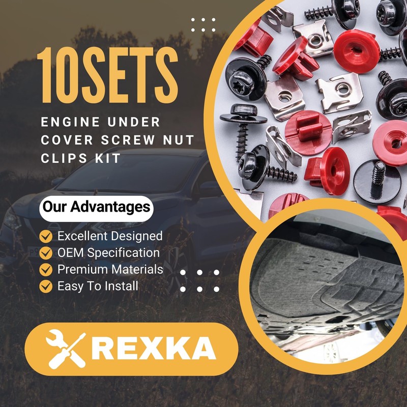 Rexka 10 Sets T30 Engine Splash Shield Guard Undertray Cover
