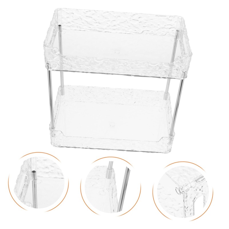 SHOWERORO Bathroom Organizer -Saving Dresser Countertop Storage for Makeup Toiletries