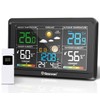 Geevon Upgraded HD Display Weather Station Wireless Indoor Outdoor Thermometer,