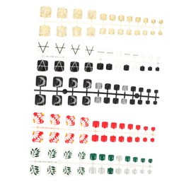 Minkissy 5sets Artificial Toe Nail Tips Full Cover Pedicure Decor for DIY Nail Art Creative Design for Parties and Events Easy to Apply and Remove