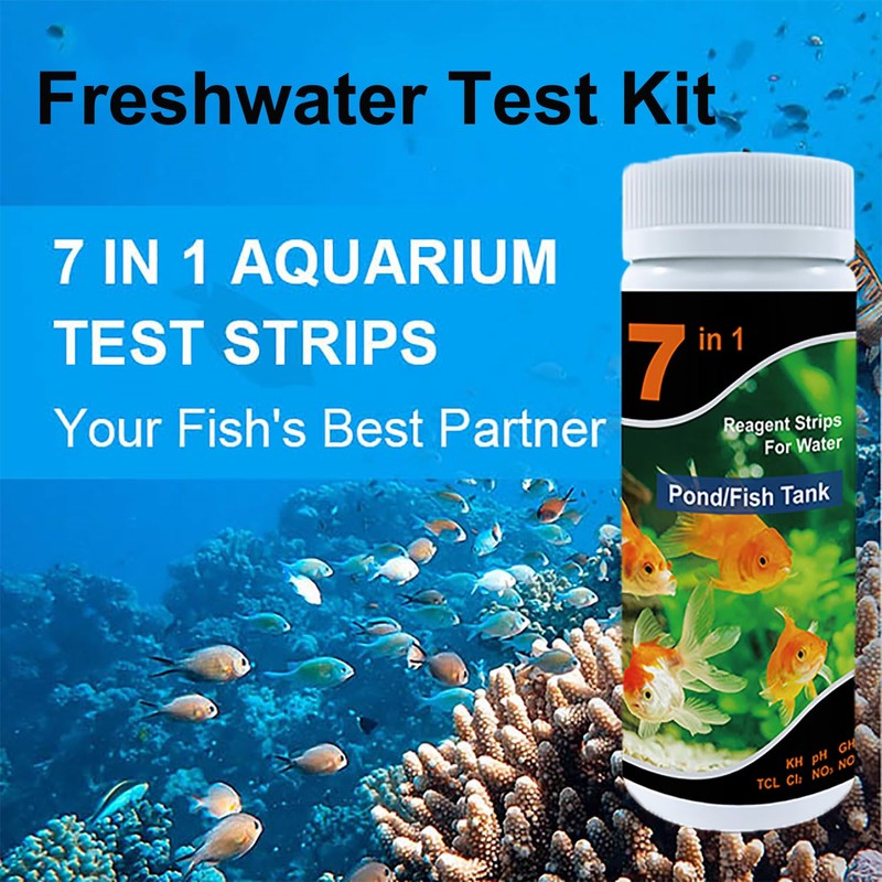 Aquarium Test Strips, 7 in 1 Fish Tank Test Strips,