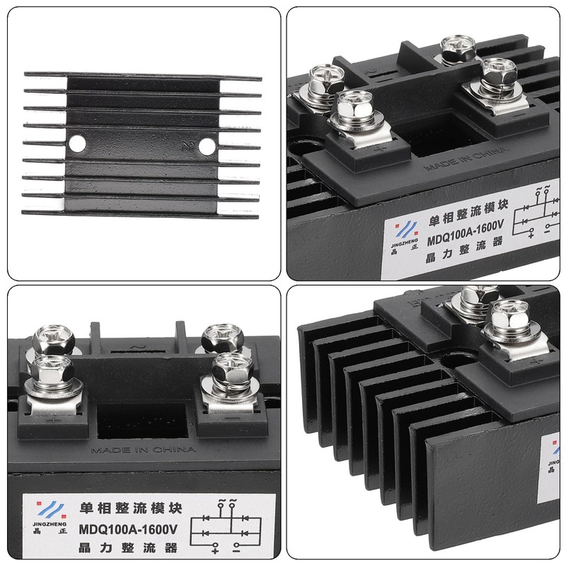 PATIKIL MDQ100A Rectifier Diode with Radiator, 1 Pcs Bridge Rectifier