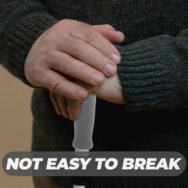 Healeved Walker Grips - 2 Pack Padded Walker Hand Grips, Non-Slip Comfortable Cushion Padding for Folding Walker Handle, Moisture Wicking Mobility Accessory - Cane Handle Grip Replacement Foam Padded