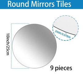 9 Pack Round Mirror Centerpieces for Tables Decorations, 10" Acrylic Circle Mirror Centerpieces Mirror Tray Candle Plate Centerpiece for Wedding Table Centerpieces Decorations Wall Decor