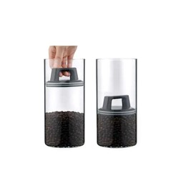Bewunder Aroma 1x 2-Litre Borosilicate Glass Jars with Vacuum Lid to push out excess air and maintain freshness | Elegant storage of Tea, Coffee, Pasta and other foodstuffs
