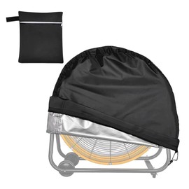 Industrial Fan Cover, 210D Heavy Duty Indoor & Outdoor Fan Cover with Storage Bag, Waterproof & Dustproof, Fits Up to for 18"-20" High Velocity Floor Fan, Black