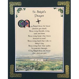 St. Brigid's Prayer - 8x10 Blessing with Green Matting